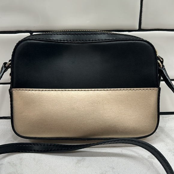 Kate Spade $178 Ivy Street Clover Crossbody Genuine Cowhide Leather Black Gold - Picture 7 of 16